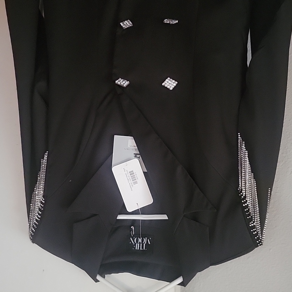 Rhinestone Fringed Blazer